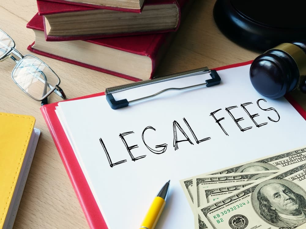 Text displaying information about legal fees and associated costs.